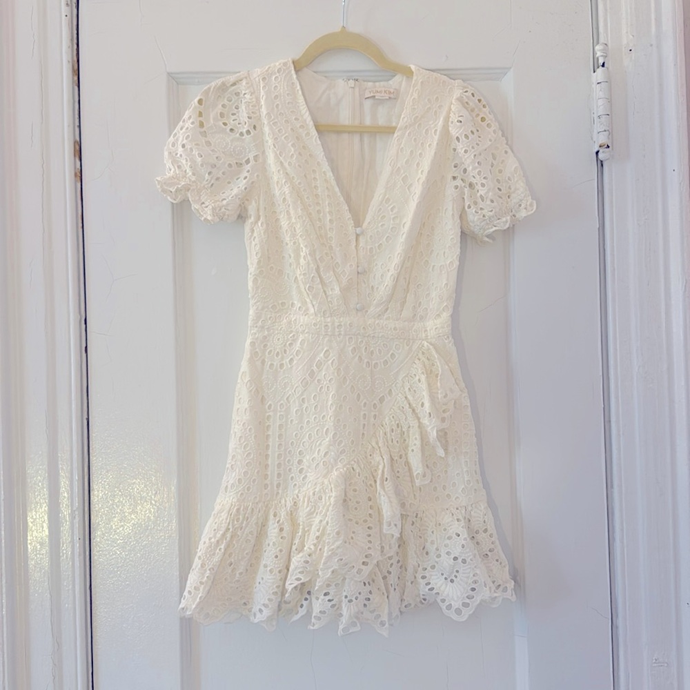 Yumi Kim Lara Lace Mini Dress- XS- WHITE